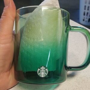 Starbucks Green Glass Mug